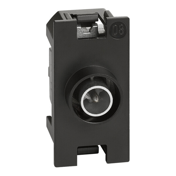 Prise télévision simple mâle Living Now étoile blindée classeA compatible 4G Lte - 1 module - Bticino Cofrel - BTK4202D