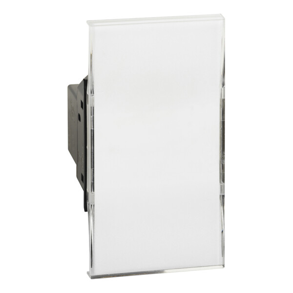Poussoir porte étiquette avec LED Living Now complet avec enjoliveur transparent - 2 modules - Bticino Cofrel - BTK4040