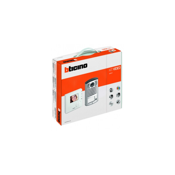 Kit résidentiel portier vidéo couleur Classe 100V12B - mains libres - Bticino - Bticino Cofrel - 365511