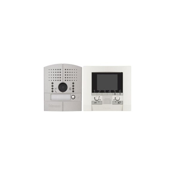 Kit vidéo couleur - Polyx Compact - platine à encastrer - 1 appel - Bticino Cofrel - 368611