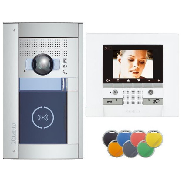 Kit vidéo mémoire d'image+ctrl d'accès - pose encastrée - Sfera - Bticino Cofrel - 369611