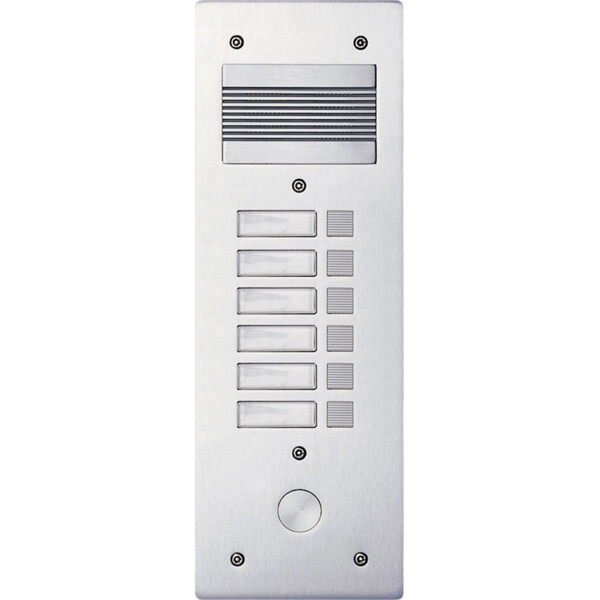 PLATINE S200 ALU 4MM 6BP - Bticino Cofrel - 308206