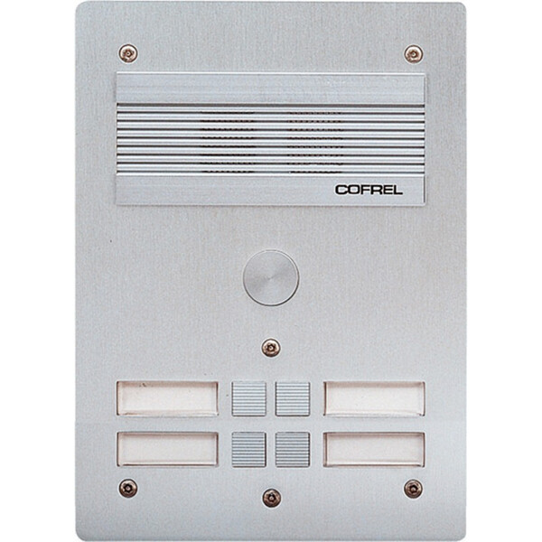 Platine de rue Série 300 audio façade Alu 4mm 4 appels - Bticino Cofrel - 308304