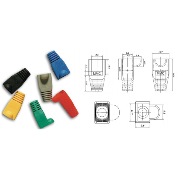 Manchette à bosse CAE Axitronic - Ø Passage du câble 6 mm - Noir - PVC - pour plug RJ 45 - CAE Axitronic - 006521