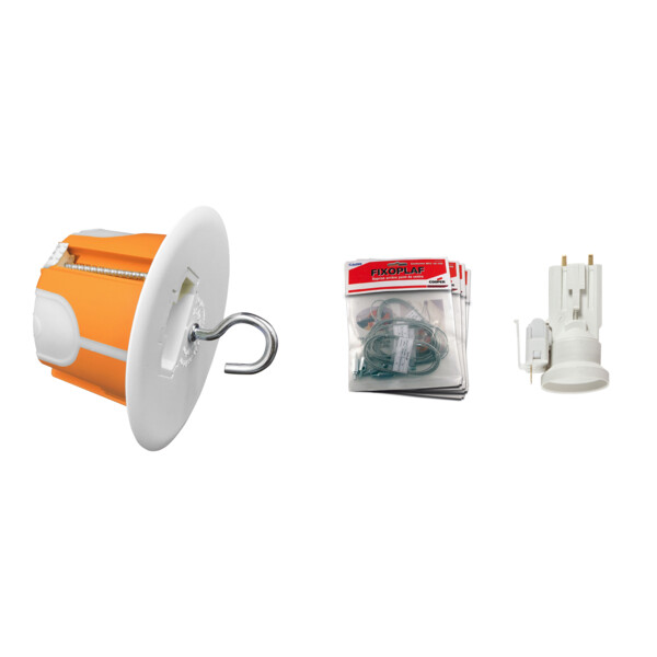Pot de centre dcl bbc capritherm+ 50mm ø67mm + douille + fiche + fixoplaf - Capri - 723554