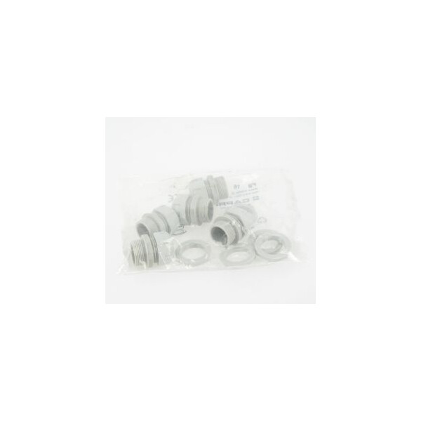 Presse-étoupe ECP + Écrou - Pg 16 - n°08 - polyamide gris - IP68 - lot de 10 - Capri - 437162