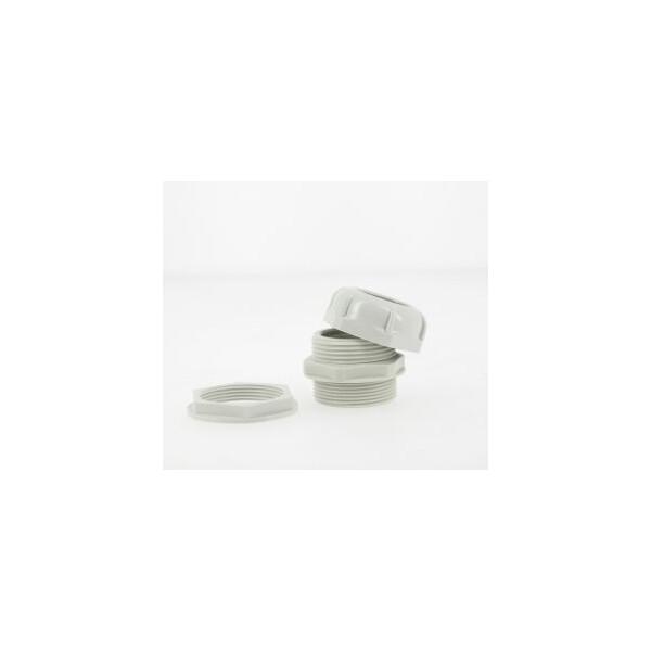 Presse-étoupe ECP + Écrou - Pg 29 - n°10 - polyamide gris - IP68 - lot de 5 - Capri - 437292