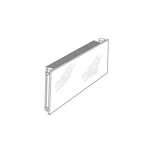 Acova Altima horizontal à ailettes finition aluminium - vlma