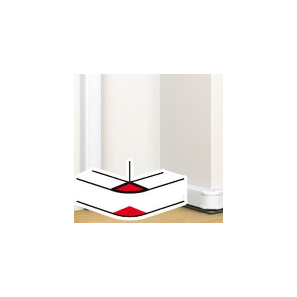 Angle extérieur 85 à 120° - goulotte clip direct prog mosaic 50x80 antimicrobien