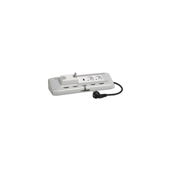 Bloc bureau - courants fort/faible- 2x2p+t + 1 chargeur usb + 1 dérouleur rj45