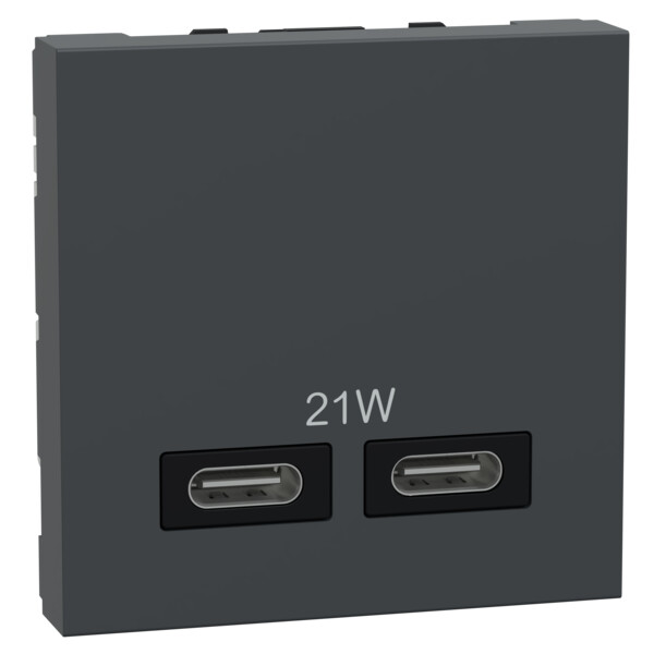 Unica anthracite - fonctions chargeurs USB