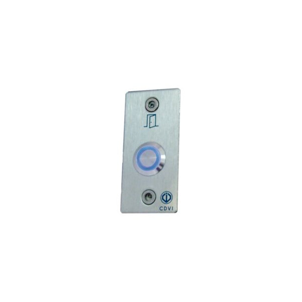 Bouton Poussoir No/nf éclairé + Plaque Inox - CDVI - BPNONFE