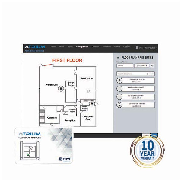 Licence atrium gestion plans graphiques - CDVI - AFPLAN