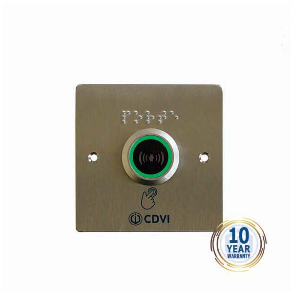 Commande infrarouge avec plastron inox 80x80 - CDVI - BPIR68