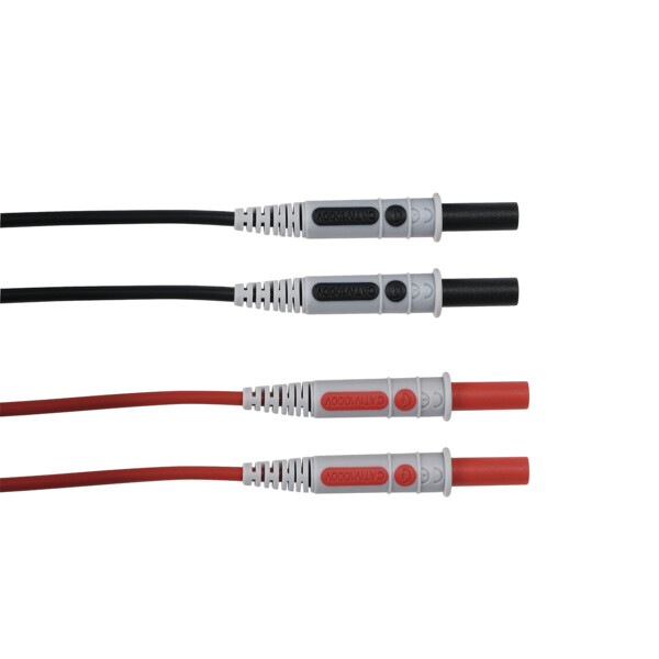 Cord. surmoulé silic. 1,5 m dm4-dm4 cat4 1kv rd/bk - Chauvin Arnoux - P01295452Z