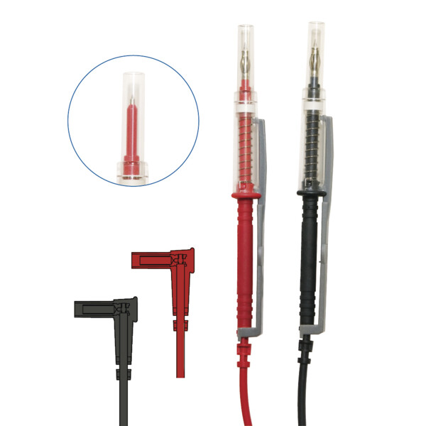 Cordon ip2x 1,5m ptet-cf4 cat4 600v pour ddt rd/bk - Chauvin Arnoux - P01295463Z