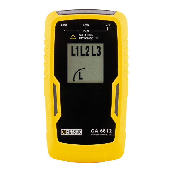 Testeur de rotation de phase CA 6612 600V Cat IV, IP40 - Chauvin Arnoux - P01191308