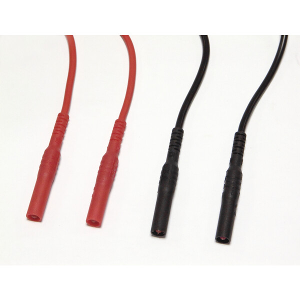 Cordons rouge et noir fiche mâle droite 4mm/fiche mâle droite 4mm- PVC CAT4 600V - Chauvin Arnoux - Chauvin Arnoux - P01295288Z