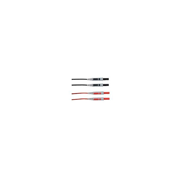 Jeu de 2 cordons PVC rouge/noir surmoulés - Chauvin Arnoux - Chauvin Arnoux - P01295450Z
