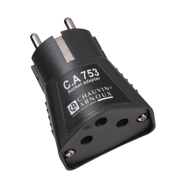 Adaptateur de mesure ou de test C.A 753 Chauvin Arnoux - pour prise 2P+T - 3 voyants - Double isolation - Noir - Chauvin Arnoux - P01191748Z