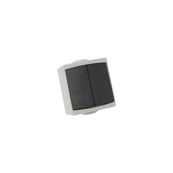 Double va-et-vient Debflex perle gris ip54 - Debflex - 730150