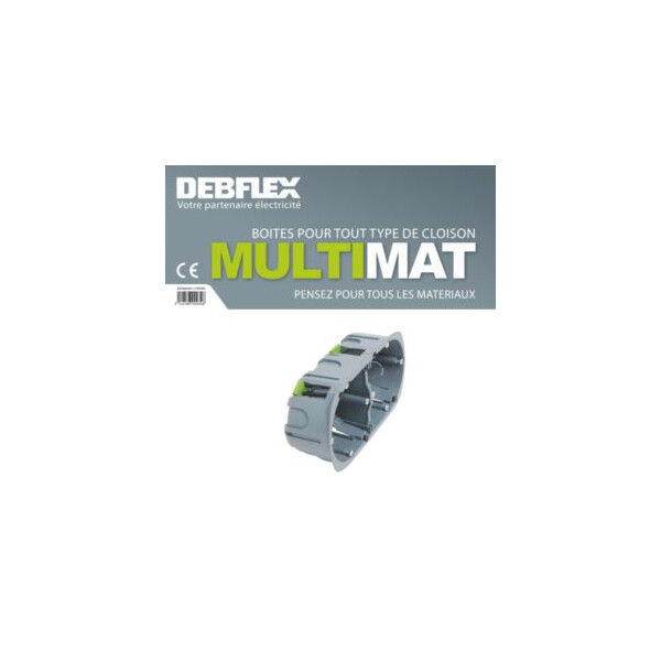 30 boîtes encastrement multimatériaux 2 postes Debflex Ø67 mm p40 mm - Debflex - 800034