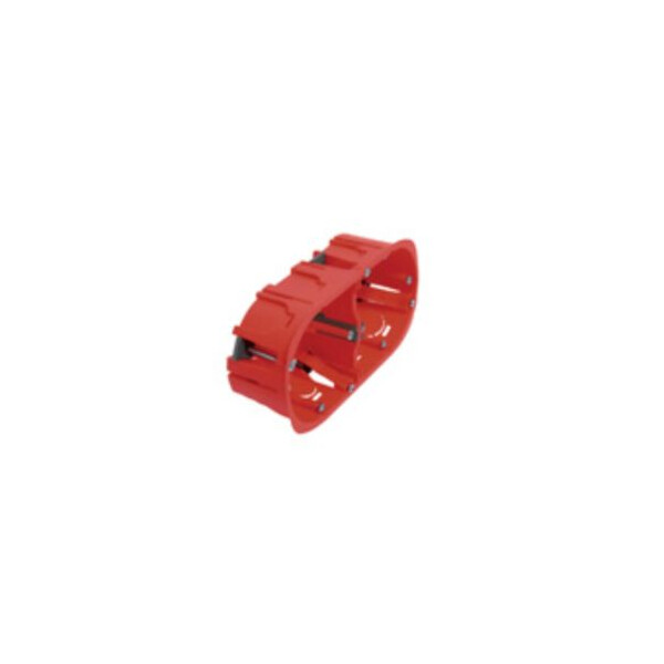 Boîte encastrement Debflex cloison sèche 2 postes Ø67 mm prof 40 mm rouge - Debflex - 718762