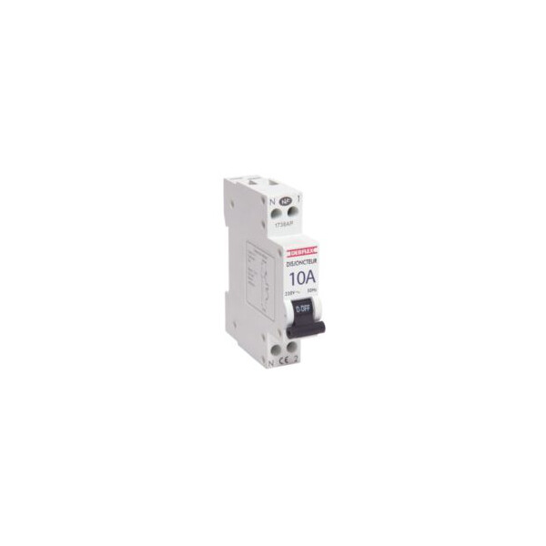 Disjoncteur 3ka Debflex 1 module ph+n 10a blanc - Debflex - 707012