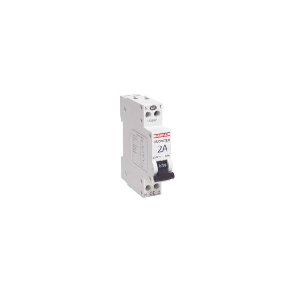 Disjoncteur 3ka Debflex 1 module ph+n 2a blanc - Debflex - 707032