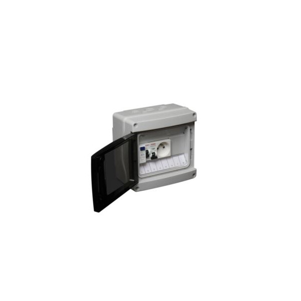 Coffret étanche Debflex pour abri de jardin 1 interrupteur-diff 40a ac + 1 disjoncteur 16a + 1 Prise de courant 2p+t 16a - Debflex - 707693