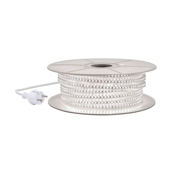 Ledy 230 - ruban led protégé ip65 230v 8w/m, 60 led/m 4000k 650lm/m, lg : 50m Aric - Aric - 55295