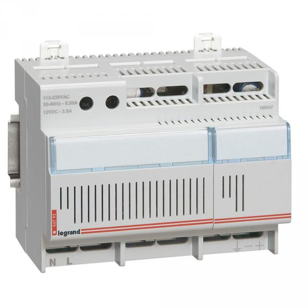 Alimentation stabilisée à découpage monophasée Lexic 115-230V~/12 V= - 30 W - 2,5 A - Legrand - 004792
