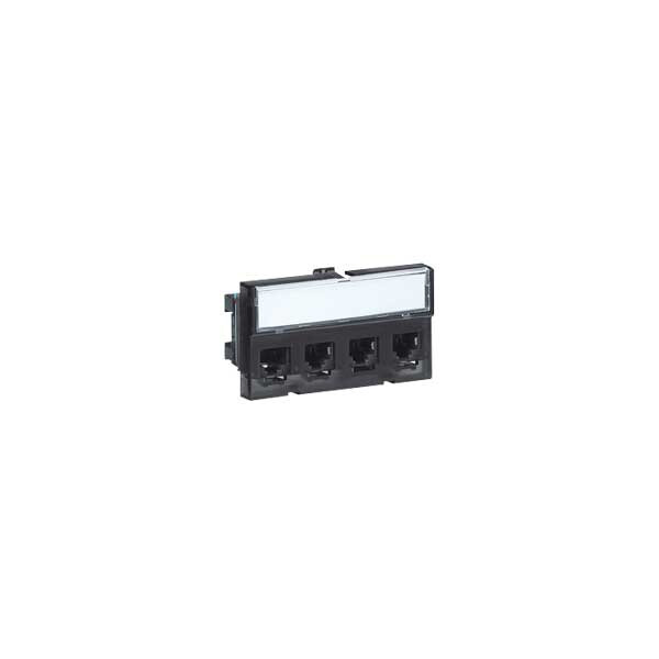 Bloc 4 connecteurs RJ45 - Cat.5 - FTP - pour panneau de brassage à équipe - Legrand - 032731