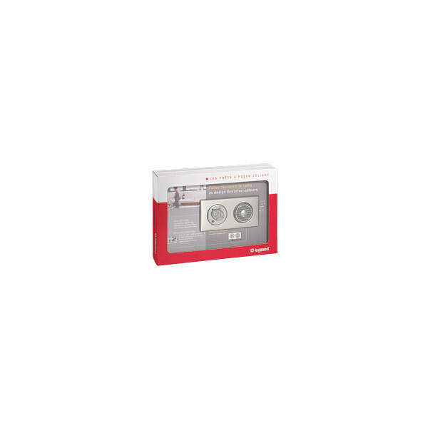 Prêt à poser Legrand Céliane : diffusion sonore avec HP intégré - complet titane - Legrand - 067309