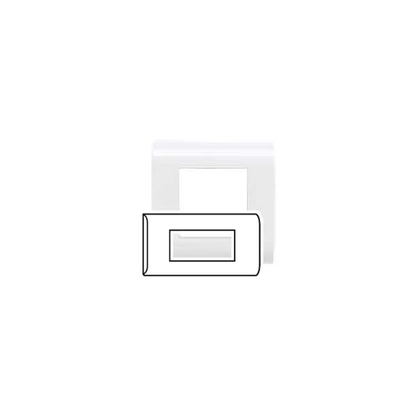 Plaque Ancien Mosaic - montage horiz - 4 modules - blanc (RAL 9010) - Legrand - 075010