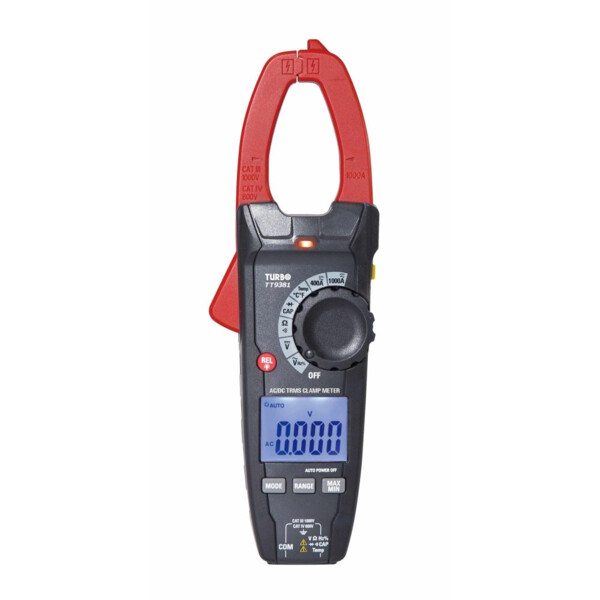 Pince multimètre 1000A CA/CC TRMS écran couleur - Turbotech - TT9381A