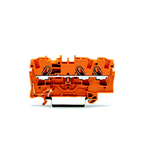 Wago Topjob s - Borne de passage pour 3 conducteurs - série 2004 - 4 mm² - orange - Wago - 20041302
