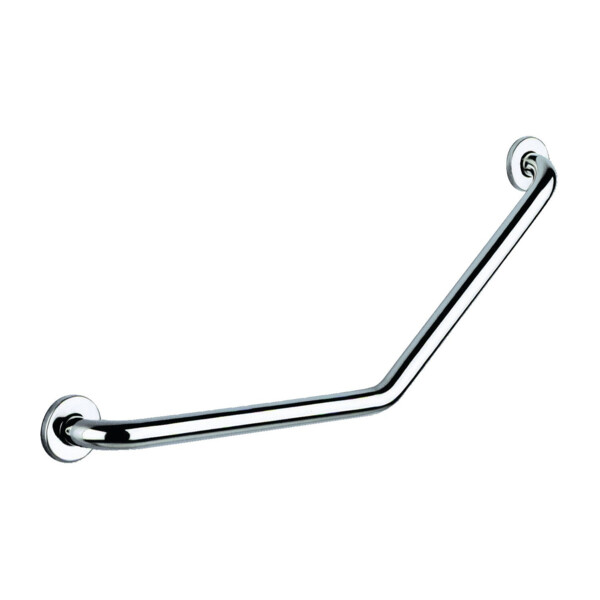 Barre d'appui coudée 135° inox brillant, 400 x 400 mm - Delabie - 5081P2