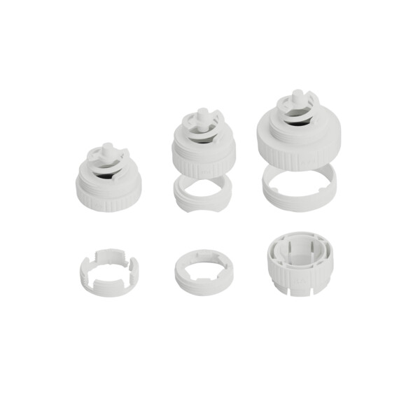 Kit 6 adaptateurs smart trv danfoss ra, ravl, rav, m28x1,5, caleffi, giacomini - Delta Dore - 6200282