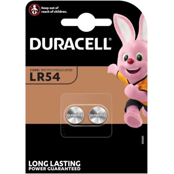 Pile bouton duracell LR54/V10GA par 2 pile alcaline - Duracell - 534881