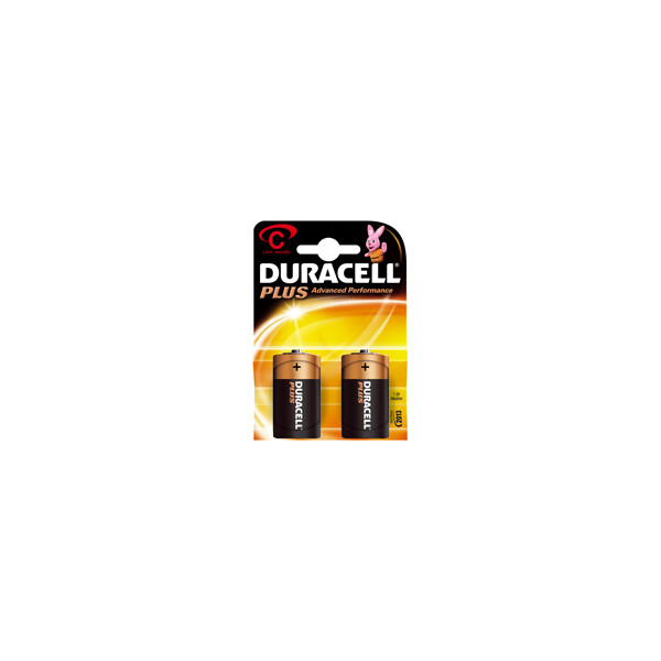Piles LR14 - C - Alcaline par 2 - 1,5V - Duracell Plus - Torro - Duracell - MN1400B2-PLUS