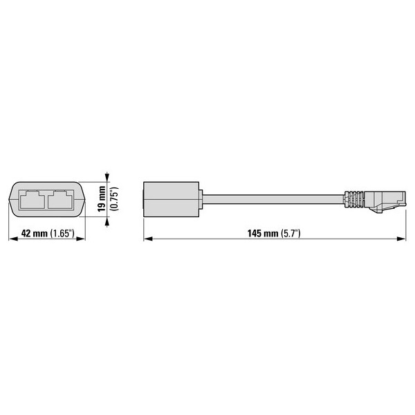 Te rj45 2 prises pour dc1 da1 (DX-SPL-RJ45-2SL1PL) - Eaton - 169142