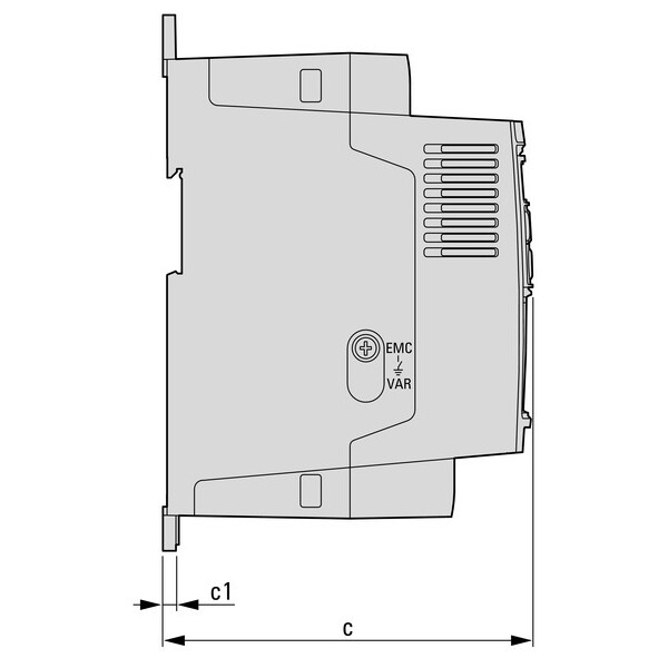Variateur de vitesse dc1 1~/1~240v 4,3a 0,37kw /0,5hp  (DC1-S24D3FN-A20CE1) - Eaton - 186088