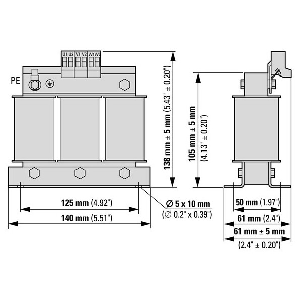 Inductance réseau, ac, 3p, 10a, 2,94mh, 550 v 50/60 hz (DX-LN3-010) - Eaton - 269502