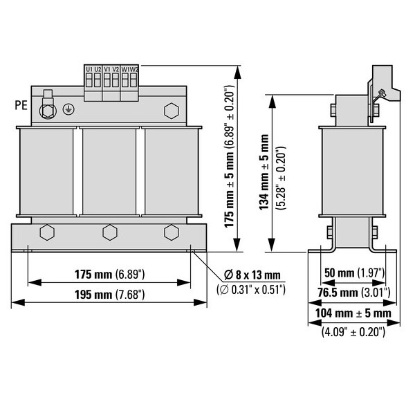 Inductance moteur, ac, 3p, 8a, 4,1mh, 750 v 50/60 hz (DX-LM3-008) - Eaton - 269539