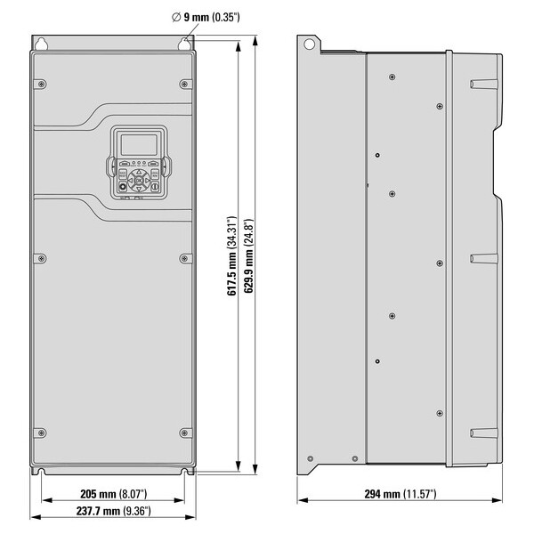Vfd dg1 3~480v 72a/87a emc brake ip21  (DG1-34072FB-C21C) - Eaton - 9702-4006-00P