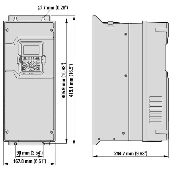 Fu dg1 3~600v 10/10a emv&choke bu ip54 (DG1-35010FB-C54C) - Eaton - 9703-2102-00P
