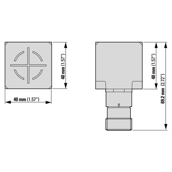 Capteur ind., Dc, quad.40, plast., M12 (E52Q-DL30UAD01) - Eaton - 135809