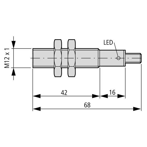 Capteur ind., Ac, rond.12, métal, m12 (E57-12GS02-AAB) - Eaton - 135880