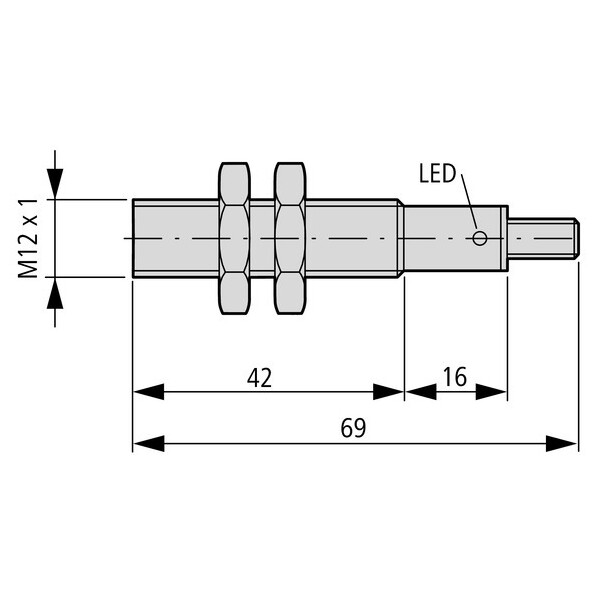 Capteur ind., Dc, rond.12, métal, m12 (E57-12GS02-DDB) - Eaton - 135884